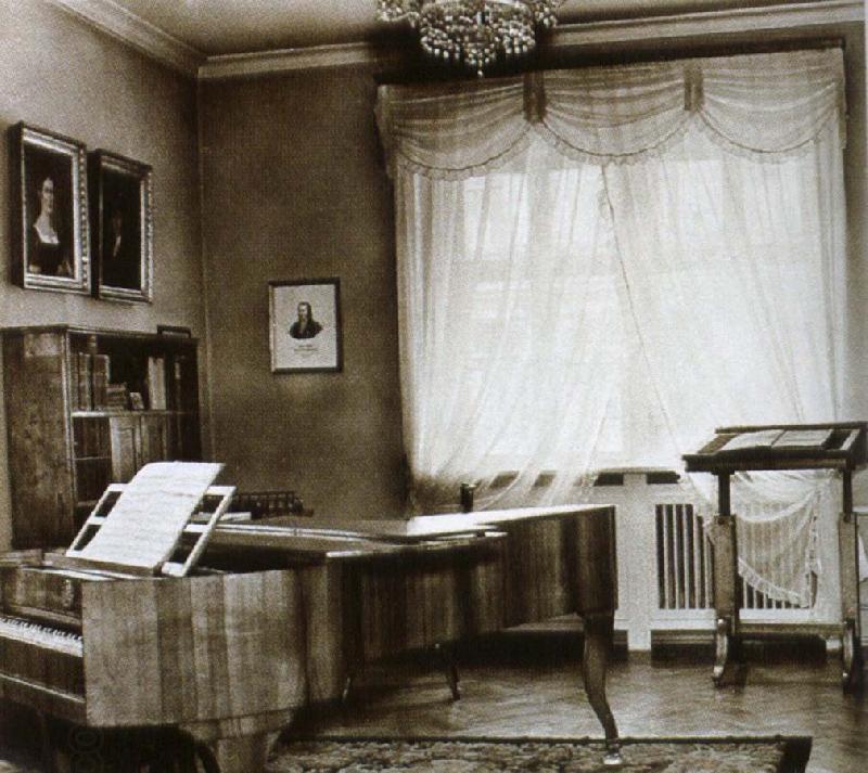 johannes brahms schumann s study at his home in zwickau oil painting picture